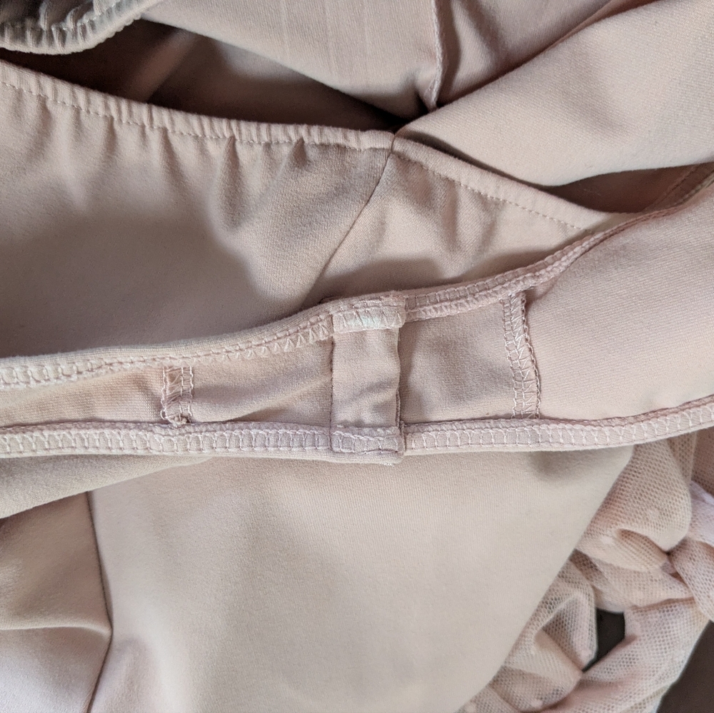 NWOT Free People Intimately Tongue Tied Bodysuit Long sleeve Blush Rose Pink S - Picture 9 of 14